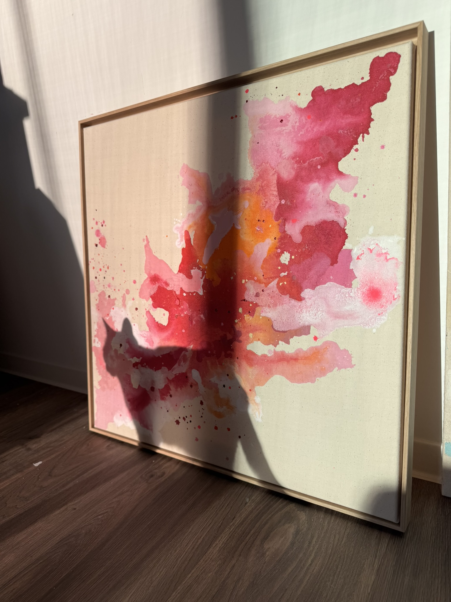 Leise Wärme, 2026, Acryl auf grundierter Leinwand, Ansicht 2